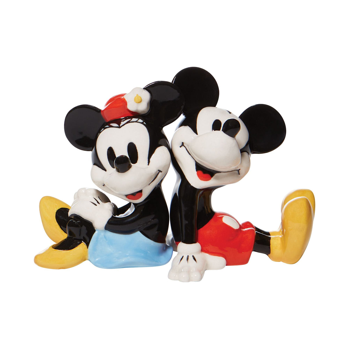 Saleros y pimenteros de cerámica de Mickey y Minnie