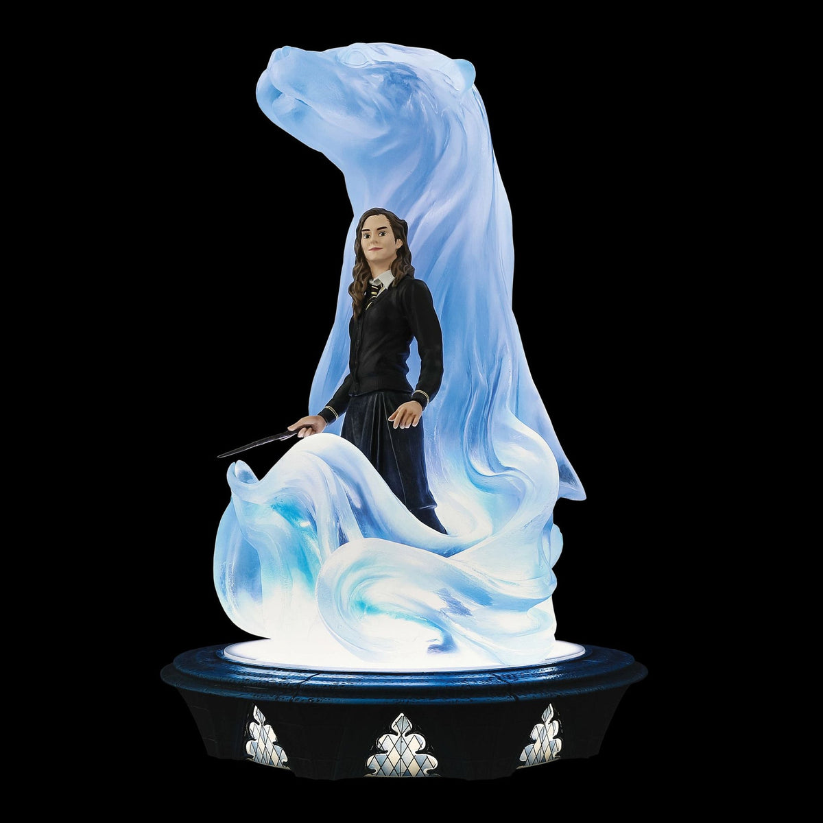 Figura luminosa de Hermione y su Patronus