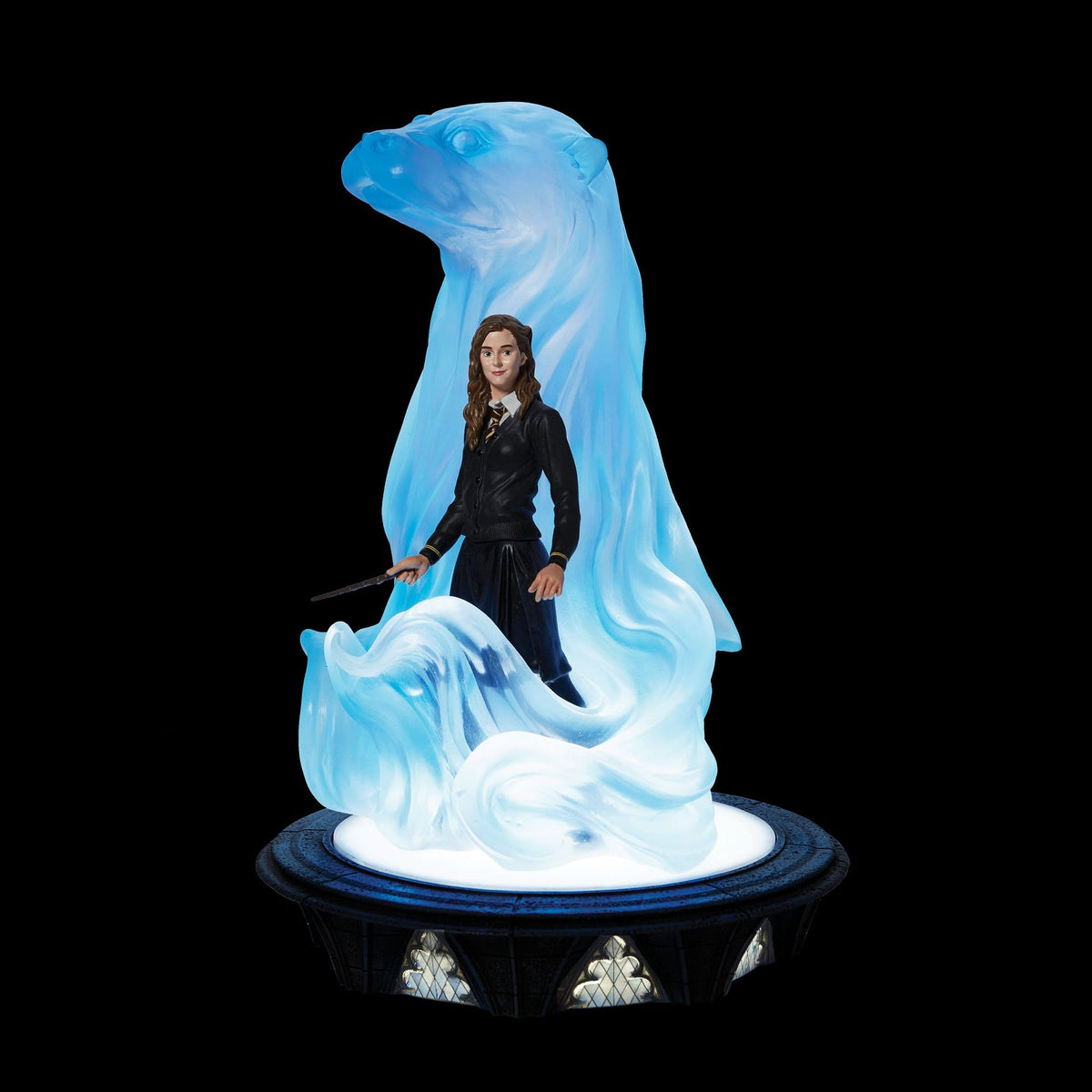Figura luminosa de Hermione y su Patronus