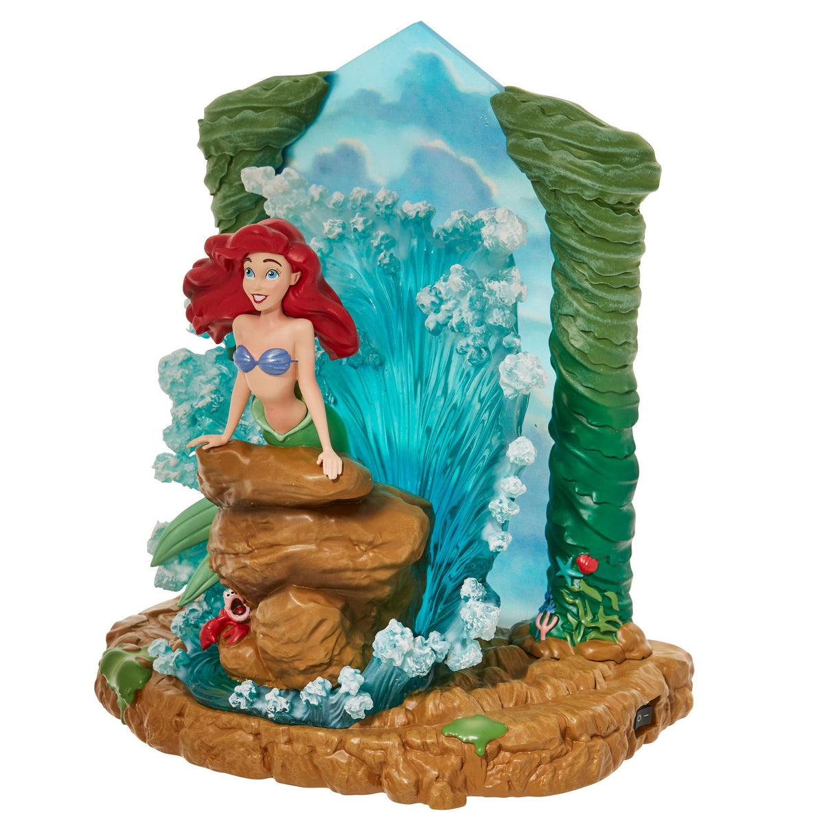 Figura iluminada de Ariel y Sebastián – La Sirenita