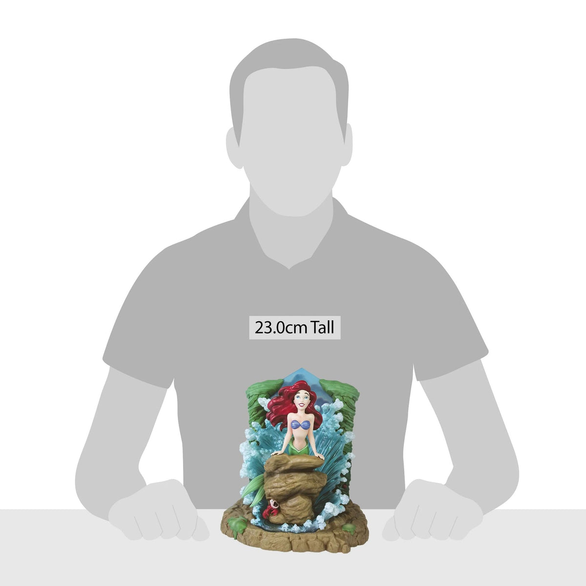 Figura iluminada de Ariel y Sebastián – La Sirenita