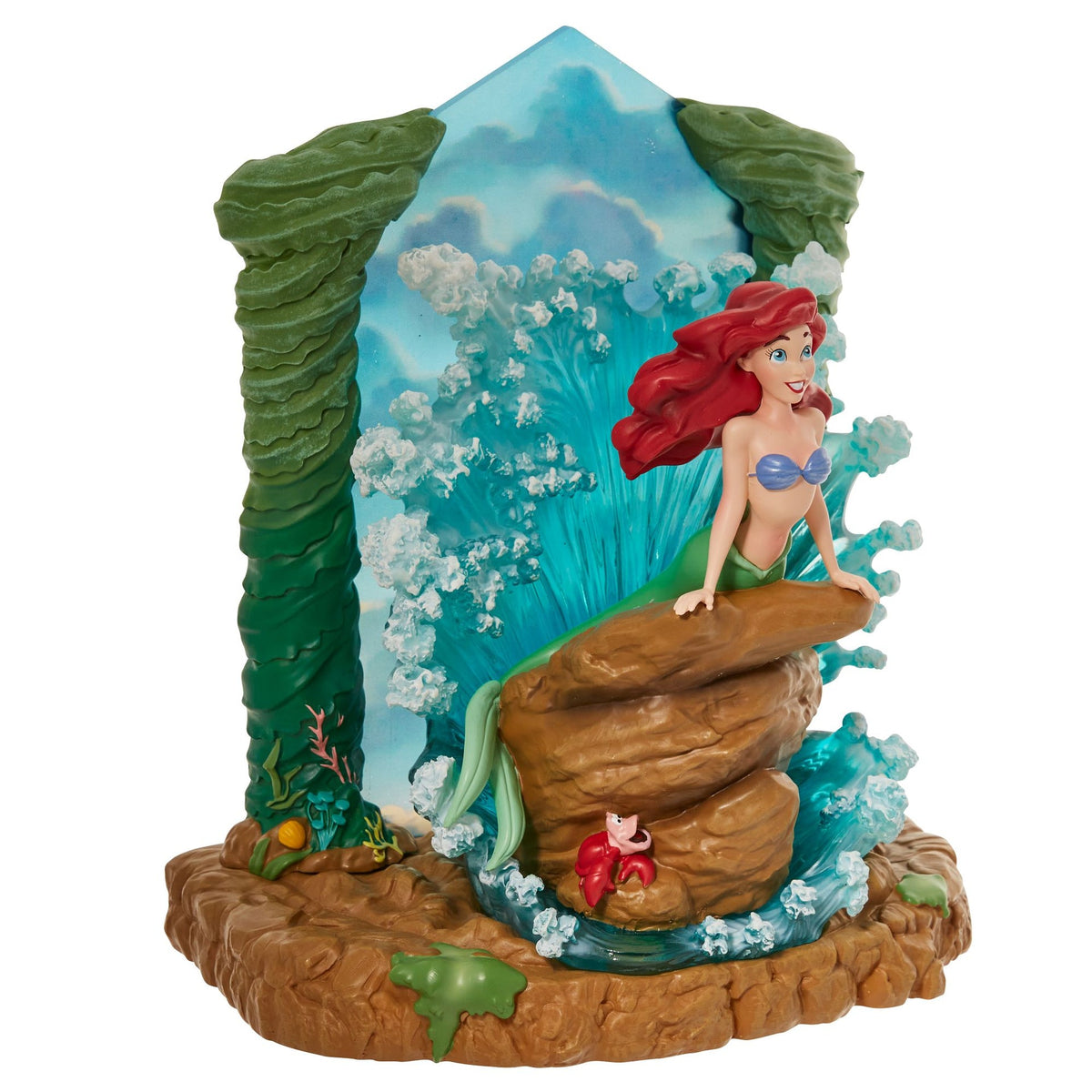 Figura iluminada de Ariel y Sebastián – La Sirenita
