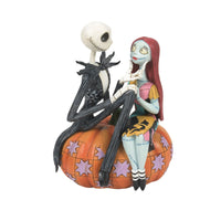 Figura Jack y Sally sobre una calabaza