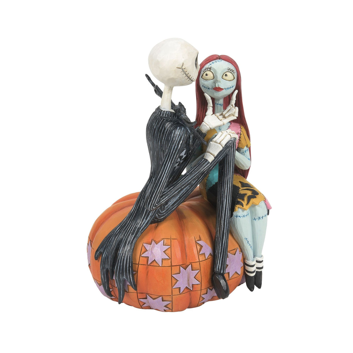 Figura Jack y Sally sobre una calabaza