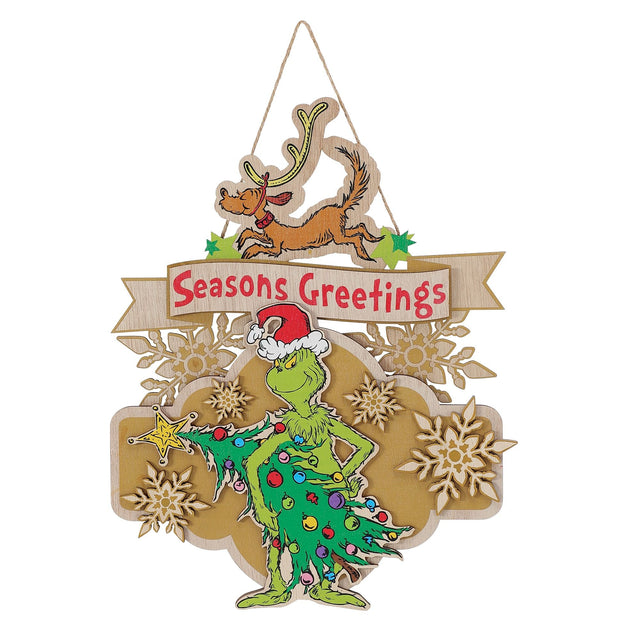 Colgante de puerta del Grinch y Max