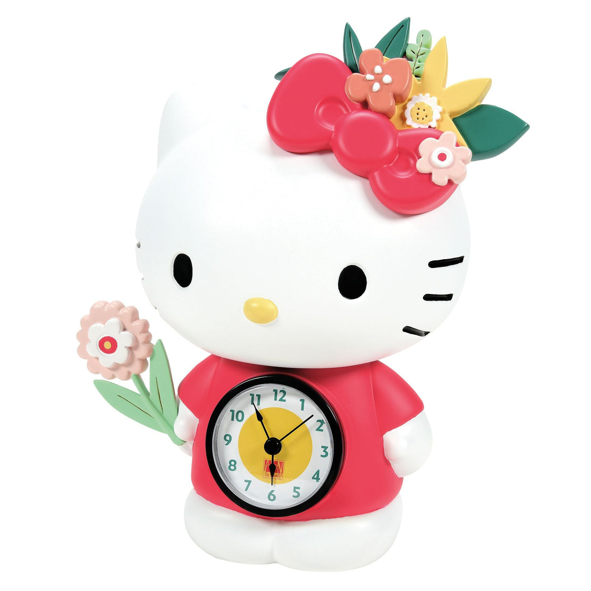 Reloj de escritorio Hello Kitty con flores