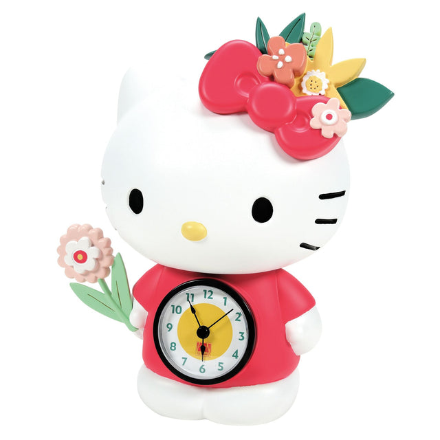 Reloj de escritorio Hello Kitty con flores