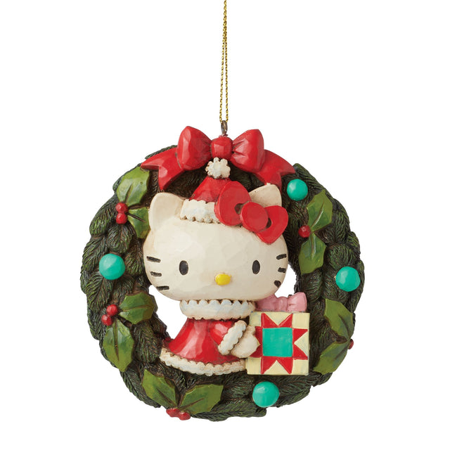Adorno colgante navideño Hello Kitty en corona