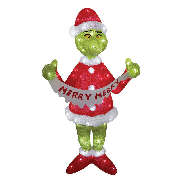Figura acrílica iluminada del Grinch de 89 cm