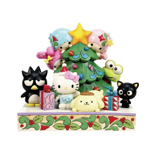 Figura Hello Kitty y sus amigos en árbol navideño