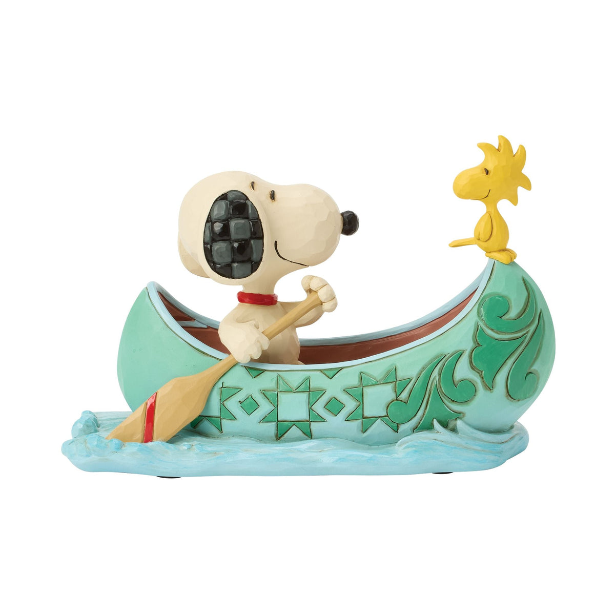 Snoopy y Woodstock en canoa | Figura Peanuts