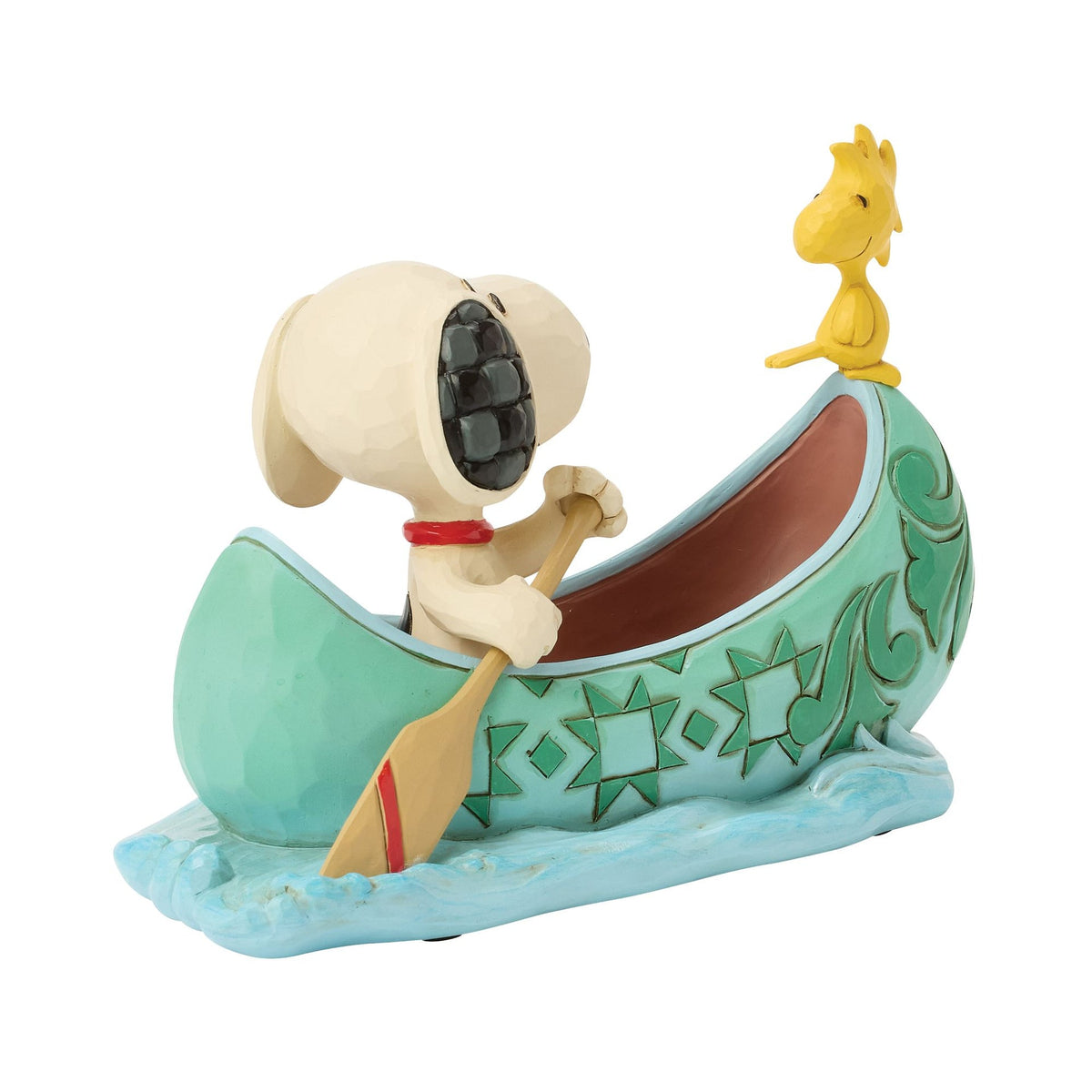 Snoopy y Woodstock en canoa | Figura Peanuts