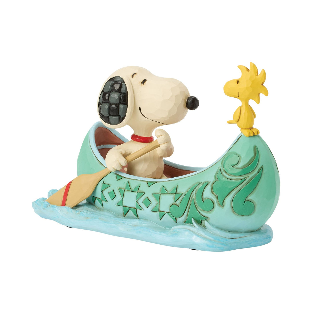 Snoopy y Woodstock en canoa | Figura Peanuts