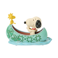 Snoopy y Woodstock en canoa | Figura Peanuts
