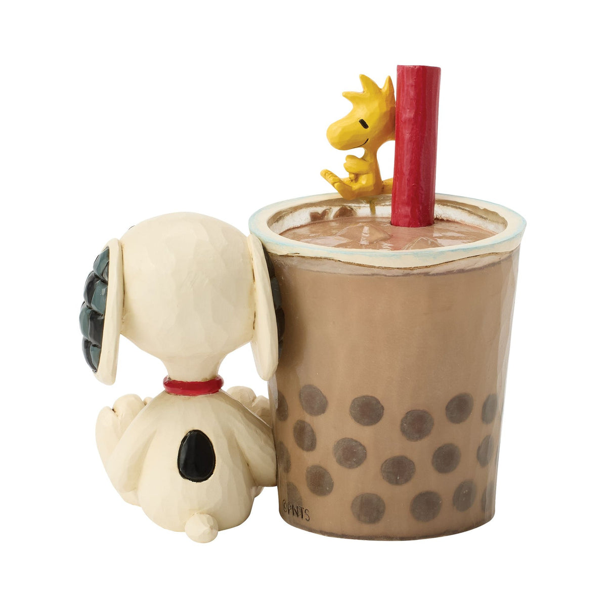 Figura Snoopy y Woodstock con té de burbujas