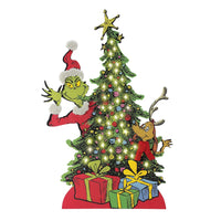 Decoración: el árbol del Grinch y Max