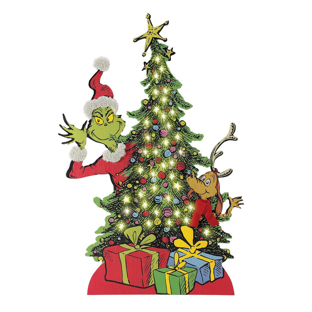 Decoración: el árbol del Grinch y Max