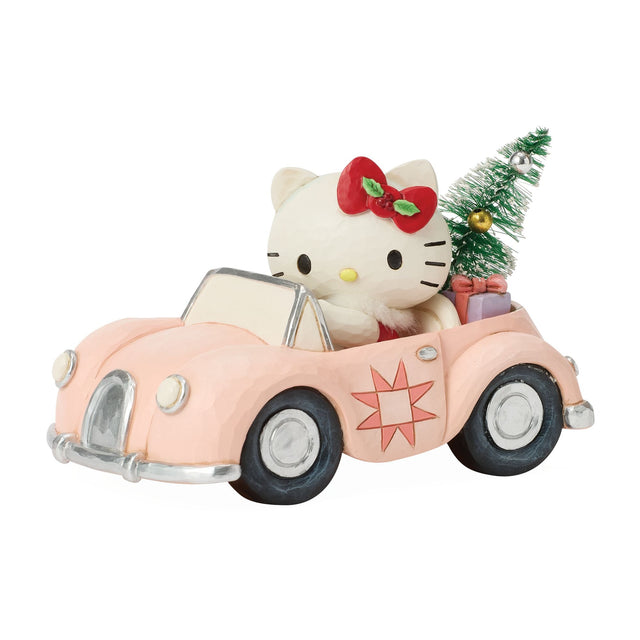Figura Hello Kitty en auto navideño - Jim Shore