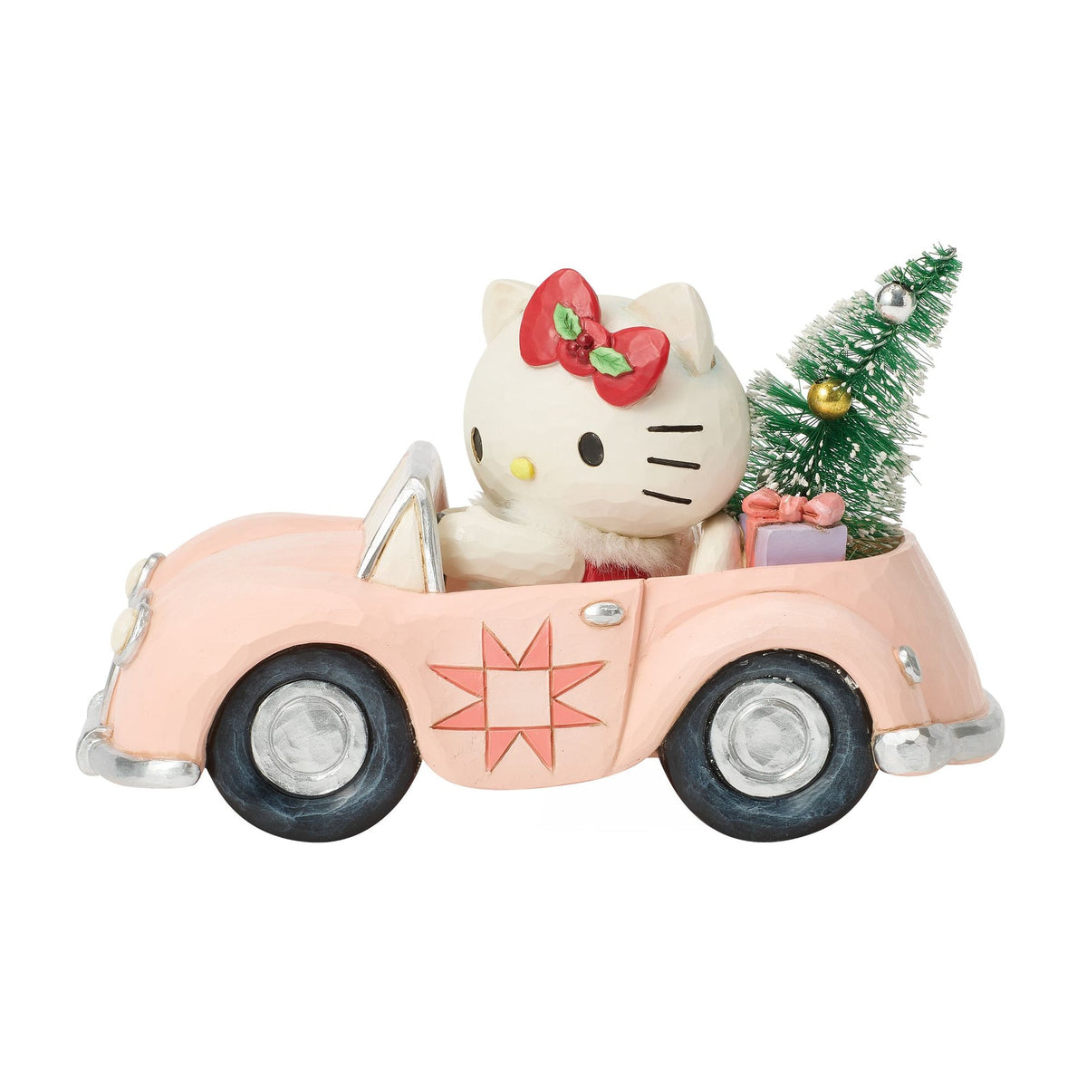 Figura Hello Kitty en auto navideño - Jim Shore