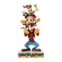 Figura Disney Traditions: Mickey, Donald y Goofy apilados