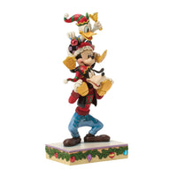 Figura Disney Traditions: Mickey, Donald y Goofy apilados