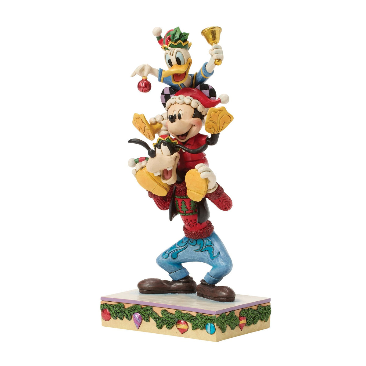 Figura Disney Traditions: Mickey, Donald y Goofy apilados