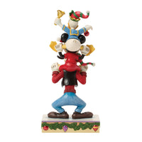 Figura Disney Traditions: Mickey, Donald y Goofy apilados