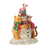 Disney Traditions: Pooh y sus amigos con muñeco de nieve