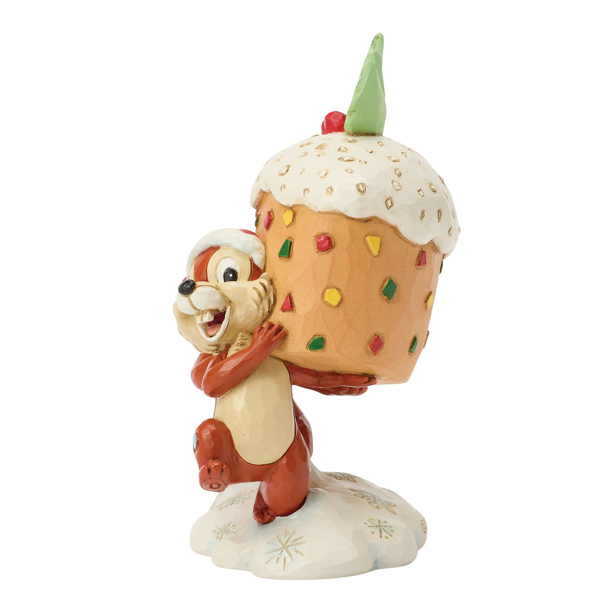 Figura Chip y Dale con queque de frutas