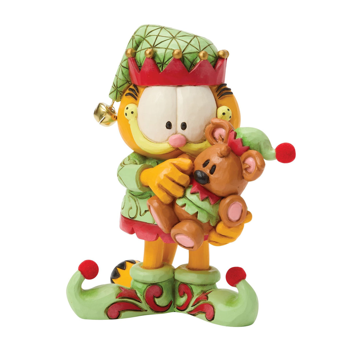 Figura de Garfield y Pooky vestidos de elfos