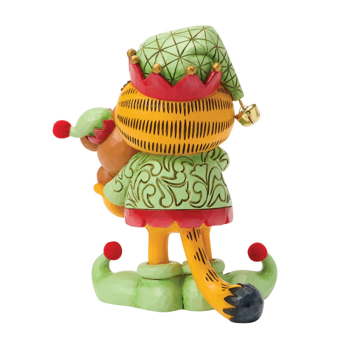 Figura de Garfield y Pooky vestidos de elfos