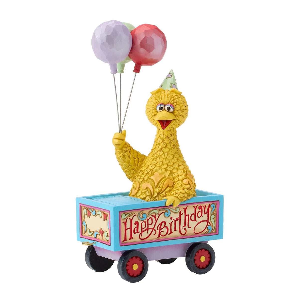 Figura Big Bird en tren de cumpleaños - Sesame Street