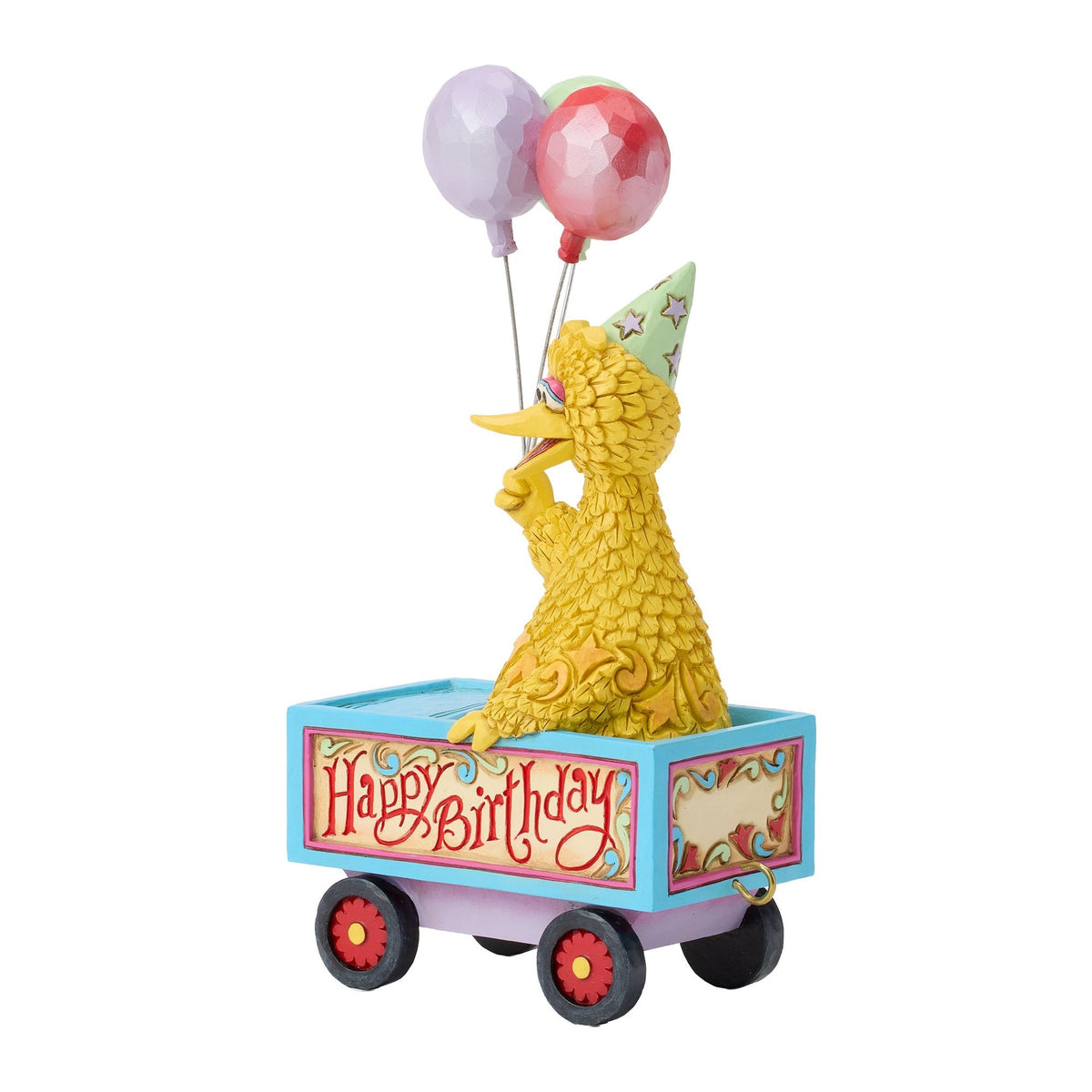Figura Big Bird en tren de cumpleaños - Sesame Street