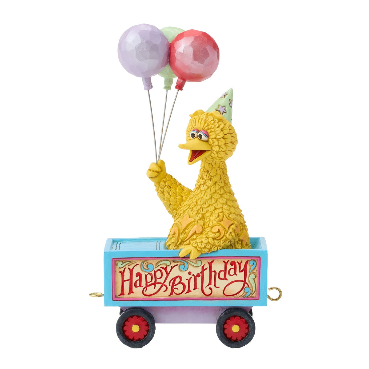 Figura Big Bird en tren de cumpleaños - Sesame Street