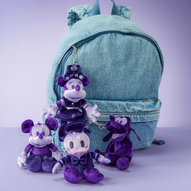 Llavero de peluche morado de Mickey Mouse