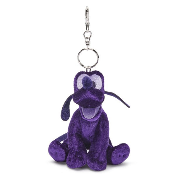 Llavero colgante de bolso de Pluto de peluche morado