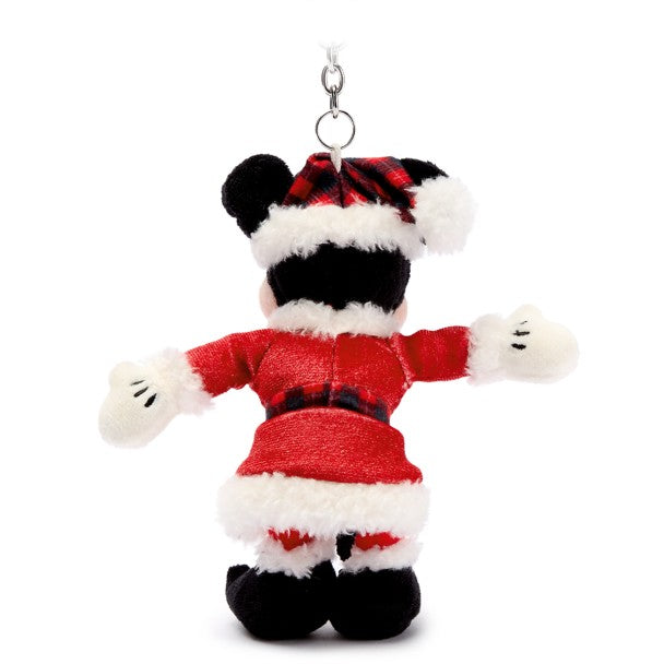 Llavero de peluche de Mickey Mouse como Santa