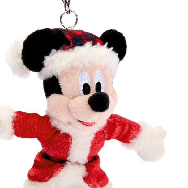 Llavero de peluche de Mickey Mouse como Santa