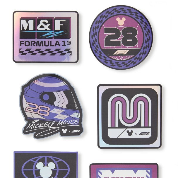 Set de stickers Disney x Formula 1 de Mickey Mouse