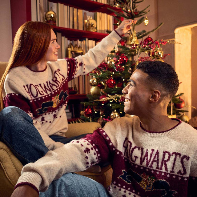 Polerón tejido navideño de Hogwarts