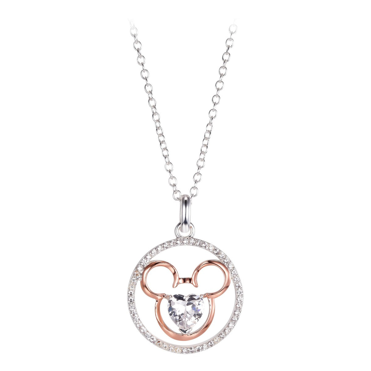 Collar de corazón con ícono de Mickey Mouse