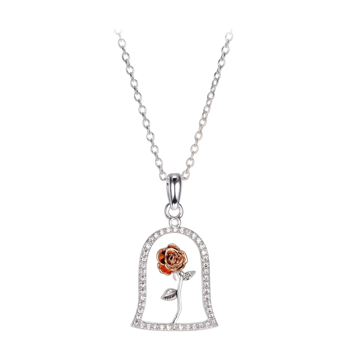 Collar Rosa Encantada de Beauty and the Beast