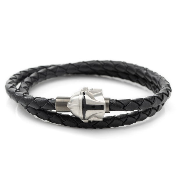 Pulsera doble vuelta con casco de The Mandalorian