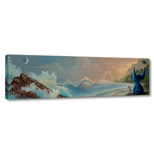 Lienzo Stitch «Aloha Sunset» firmado y numerado