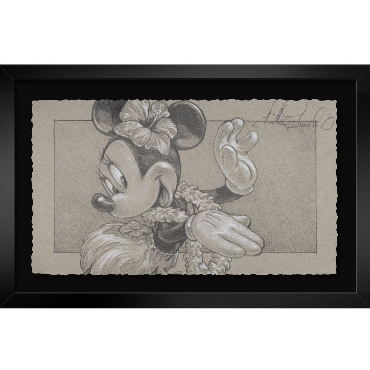 Lámina enmarcada de Minnie Mouse, edición limitada firmada