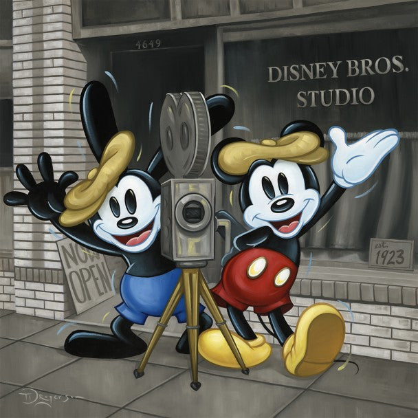 Cuadro Mickey Mouse y Oswald: Bros in Business