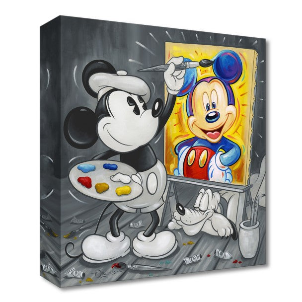 Mickey pinta a Mickey: cuadro en lienzo de edición limitada