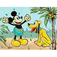 Cuadro de Mickey Mouse y Pluto: Pals in Paradise