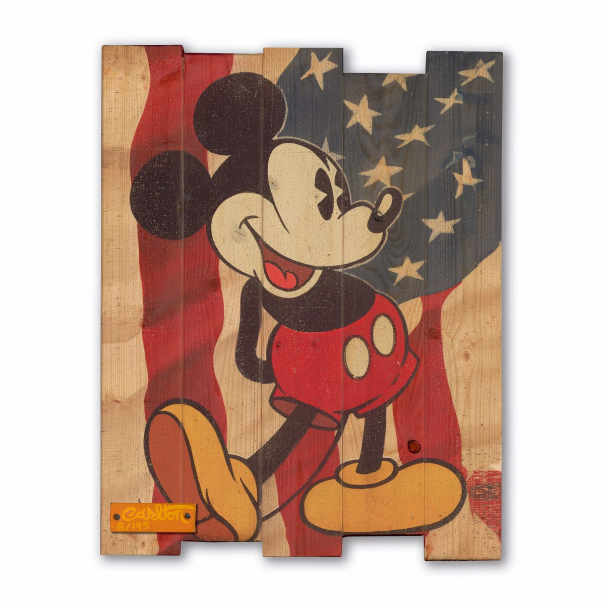 Cuadro de Mickey Mouse «Rojo, blanco y azul»