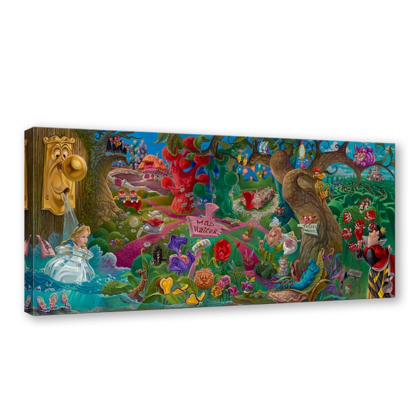 Lienzo firmado de Alice in Wonderland, edición limitada